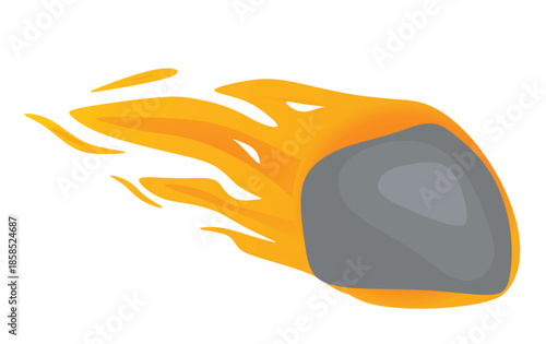 Asteroid rock fly. vector illustration