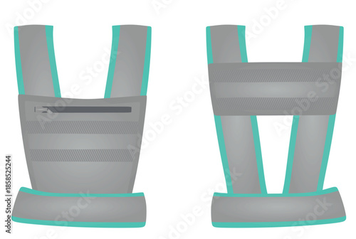 Harness reflective vest. vector illustration