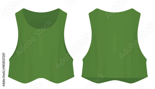Green women crop top. vector illustration