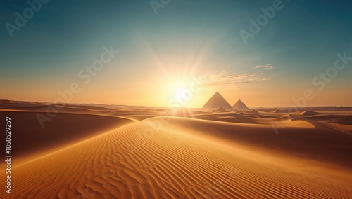 Wallpaper Mural Arid terrain with rolling dunes and minimal plant life, highlighting seasonal change Torontodigital.ca