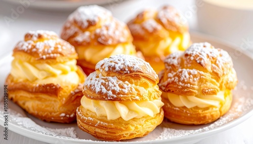 Freshly Baked Cream Puffs Batch for National Cream Puff Day