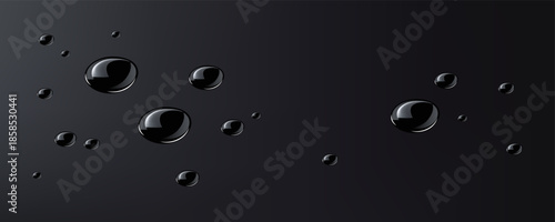 Fresh water splash effect on the surface.Liquid spreading droplet shapes.