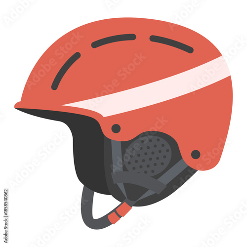 Red Ski Helmet for Winter Sports Safety