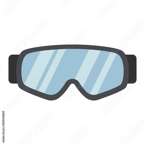 Ski Goggles Flat Illustration