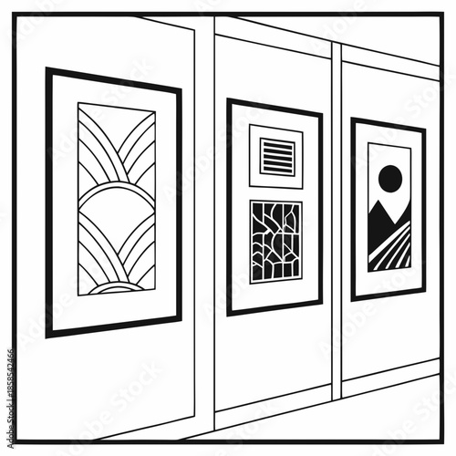 Abstract art gallery