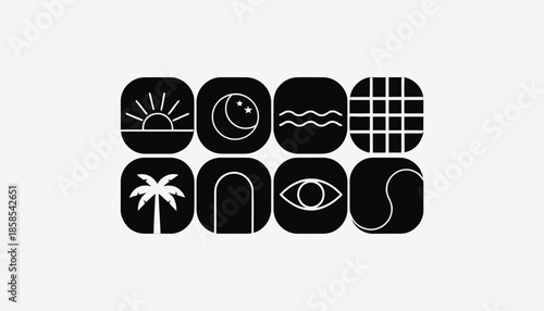 Negative Space Mastery Icon Concept for Visual Storytelling Through Creative Minimalist Design