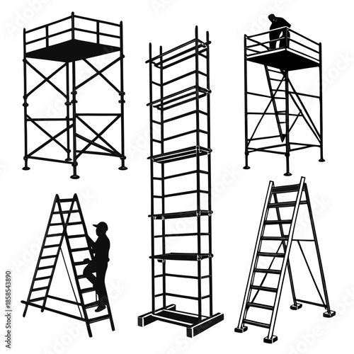 Various types of scaffolding