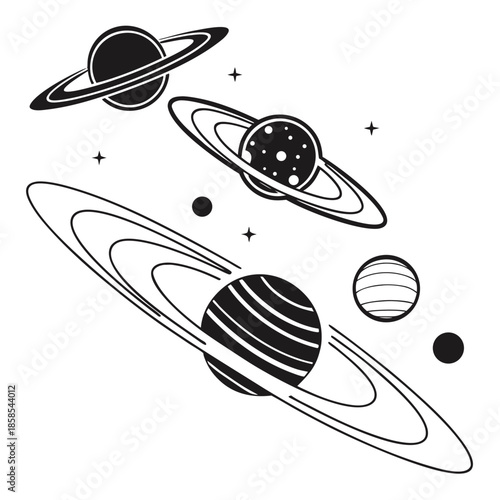 Celestial bodies illustration
