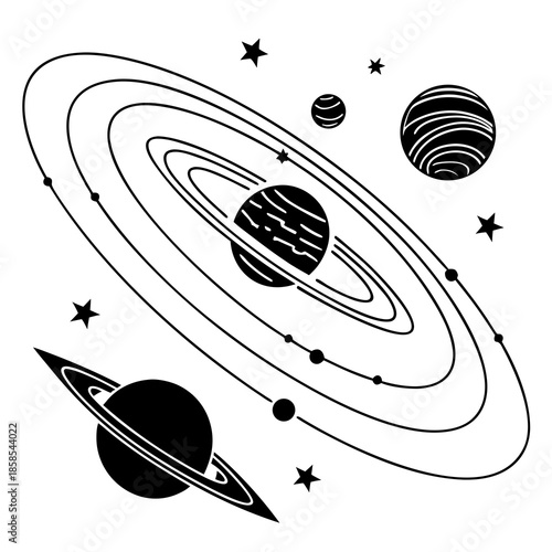 Solar system illustration