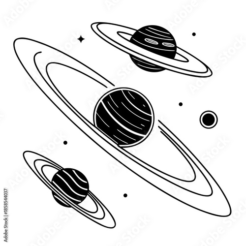 Celestial bodies illustration
