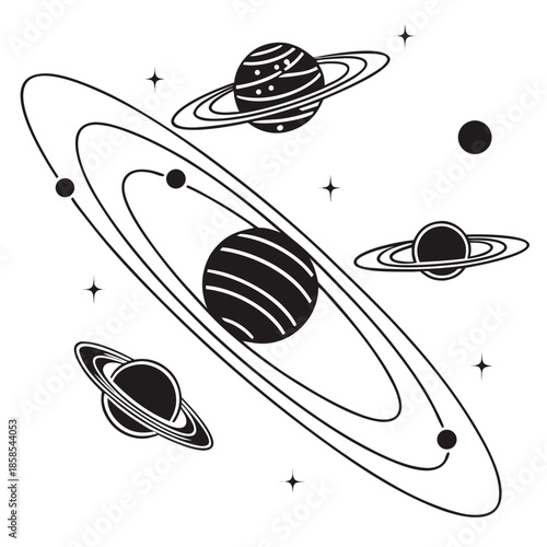 Solar system illustration