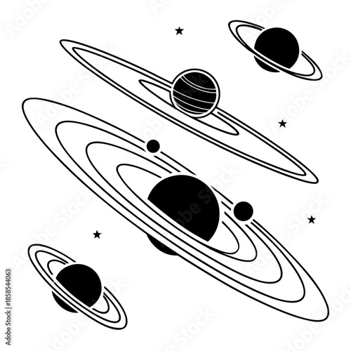 Celestial bodies illustration