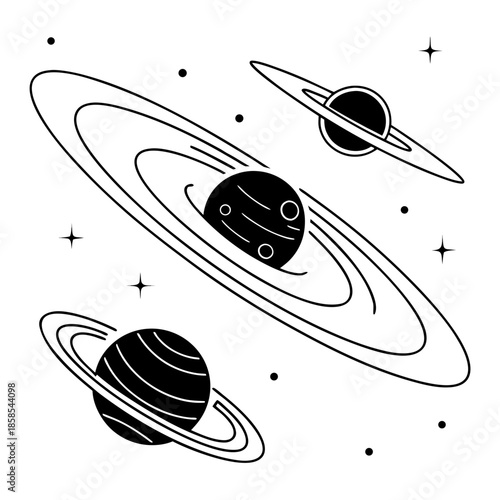 Celestial bodies illustration