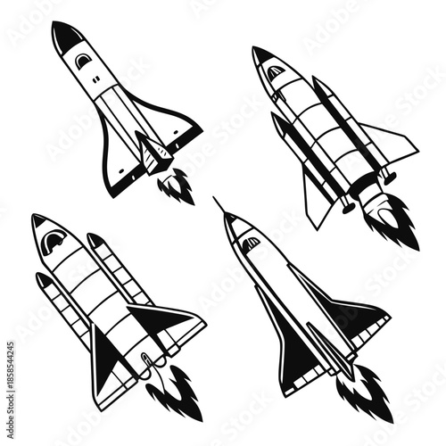 Space shuttle illustrations