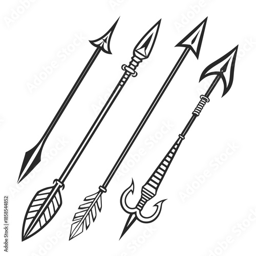 Four traditional arrow designs