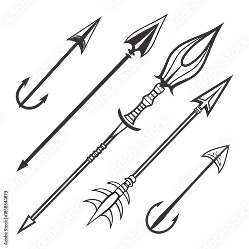 Collection of ancient weapons