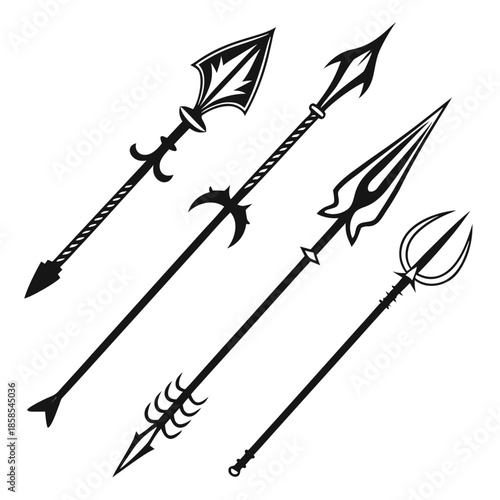Collection of ancient spears
