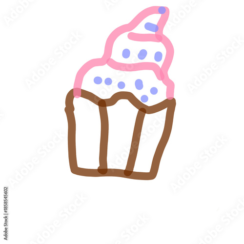 Stars colorful abstract ice cream spiral snowflakes 