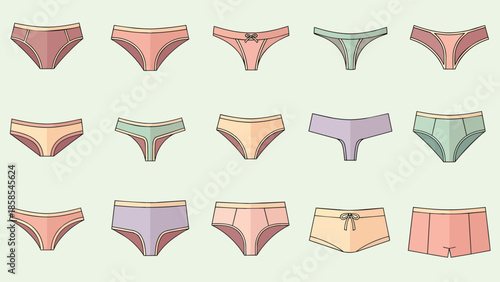 Collection of Various Womens Underwear Styles.