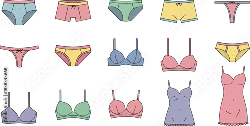 Assorted Womens Lingerie and Undergarments.