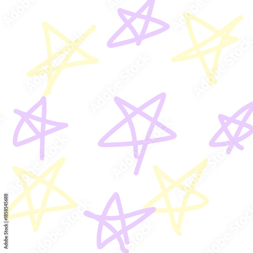 Stars colorful abstract ice cream spiral snowflakes 