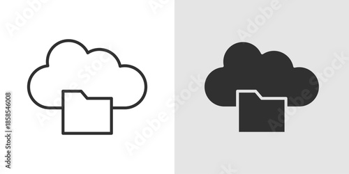 Cloud Storage Icon featuring a cloud with a storage symbol, representing secure online data saving, access, and management.
