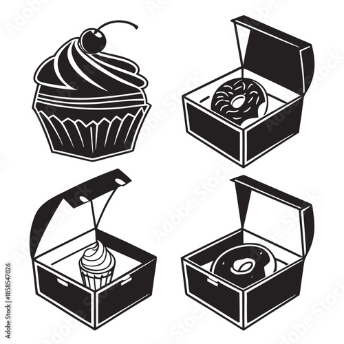 Delightful desserts in boxes