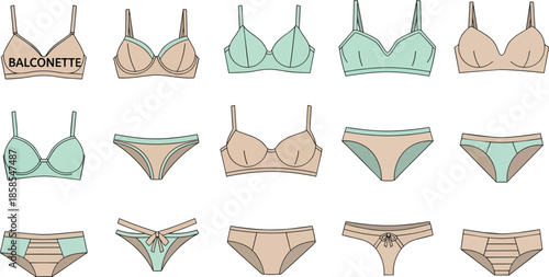 Collection of Various Lingerie and Swimwear.