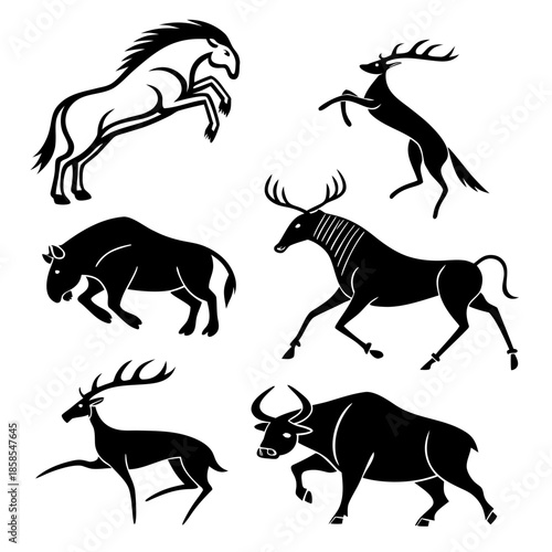 Collection of animal silhouettes