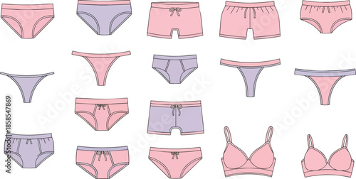 Collection of Womens Underwear and Lingerie.