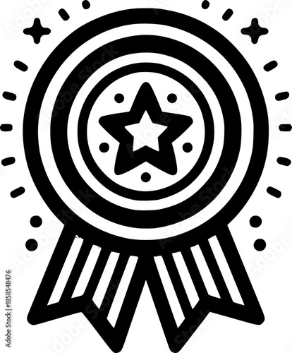 Award of Excellence Icon: a symbol of quality and distinction, capturing the essence of achievement, prestige, and high standards.