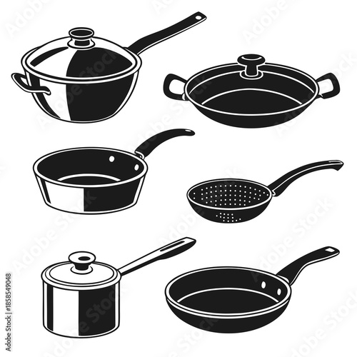 Set of cooking pans