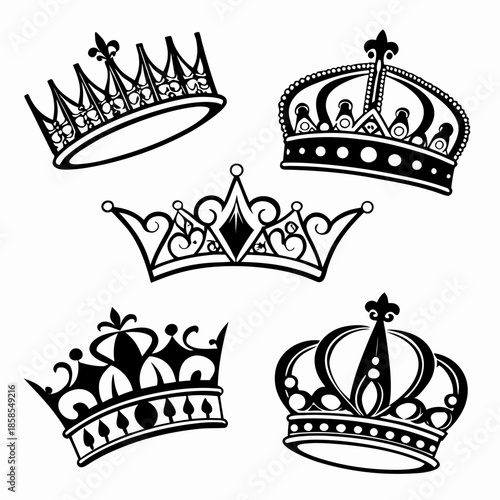 Collection of ornate crowns