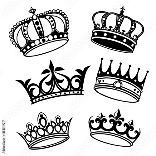 Collection of royal crowns