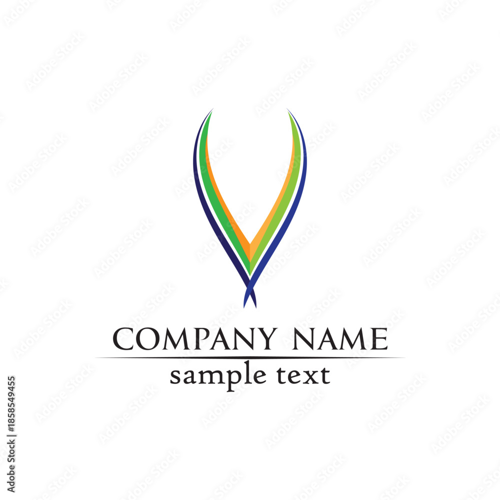 Fototapeta premium V letters business logo and symbols template