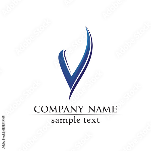  V letters business logo and symbols template