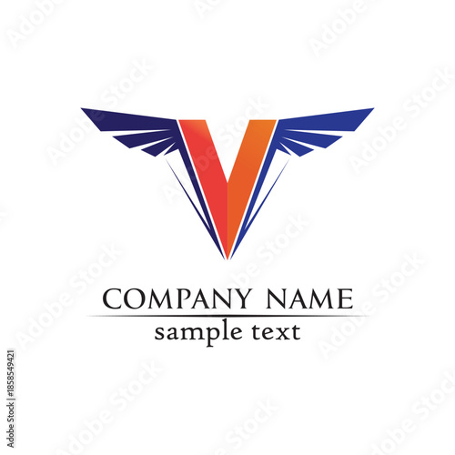  V letters business logo and symbols template