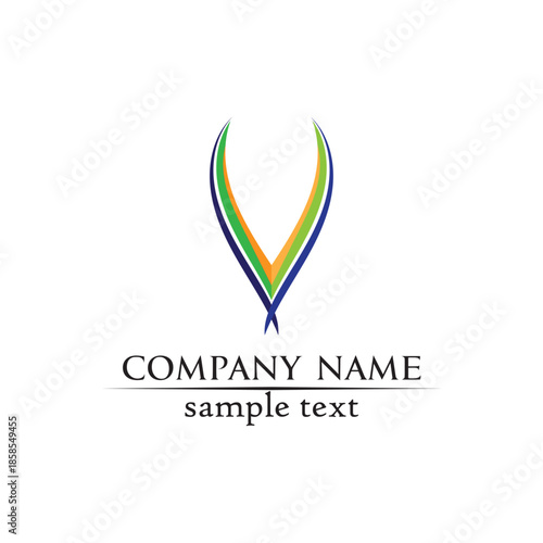  V letters business logo and symbols template