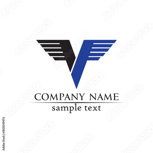  V letters business logo and symbols template