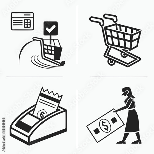 E-commerce shopping icons
