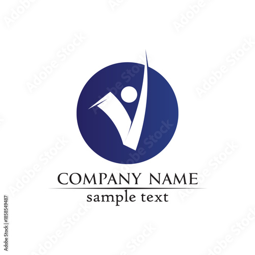  V letters business logo and symbols template