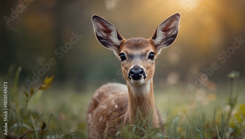 White Tail Deer doe, focusing on facial features for wildlife study, animal monitoring