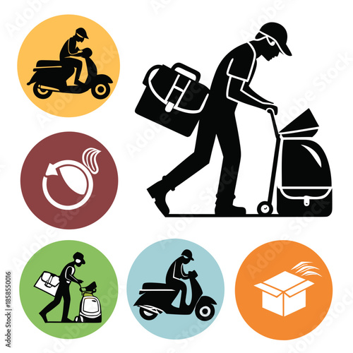Logistics and delivery icons