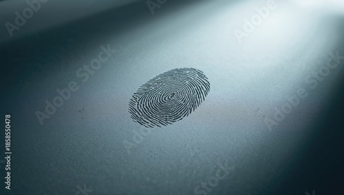 Detailed image of a fingerprint pattern on printed material used for biometric verification, focusing on forensic analysis