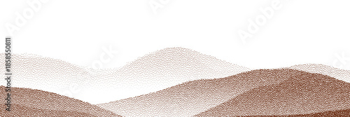  Chocolate and coffee powder, scattered cocoa on a light background. Particles of earth and dust. Brown sand texture.Top view of the cake.