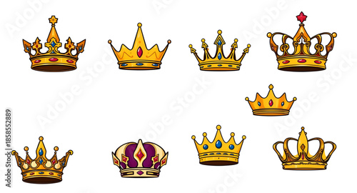 crowns, crown, golden, gold, royal, royalty, monarch, king, queen, noble, regal, luxury, elegant, medieval, fantasy, fairytale, jewel, gems, gemstone, ornament, decorative, ornate, prestige, power, au
