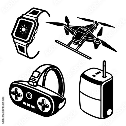 Modern gadgets collection