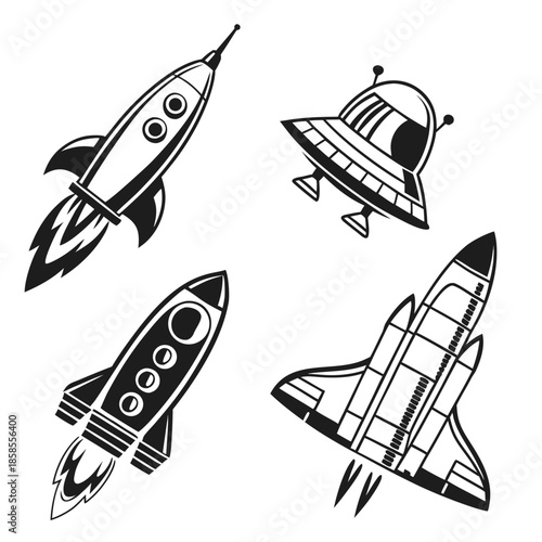 Illustrated space vehicles