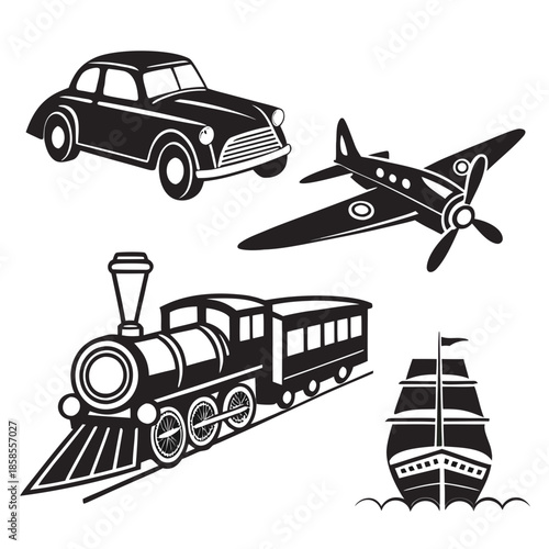 Various modes of transportation