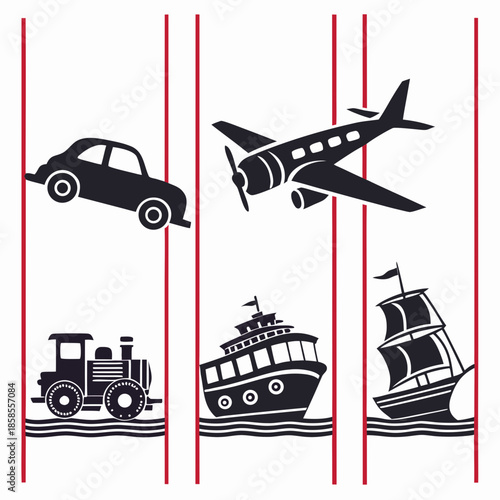 Various modes of transportation